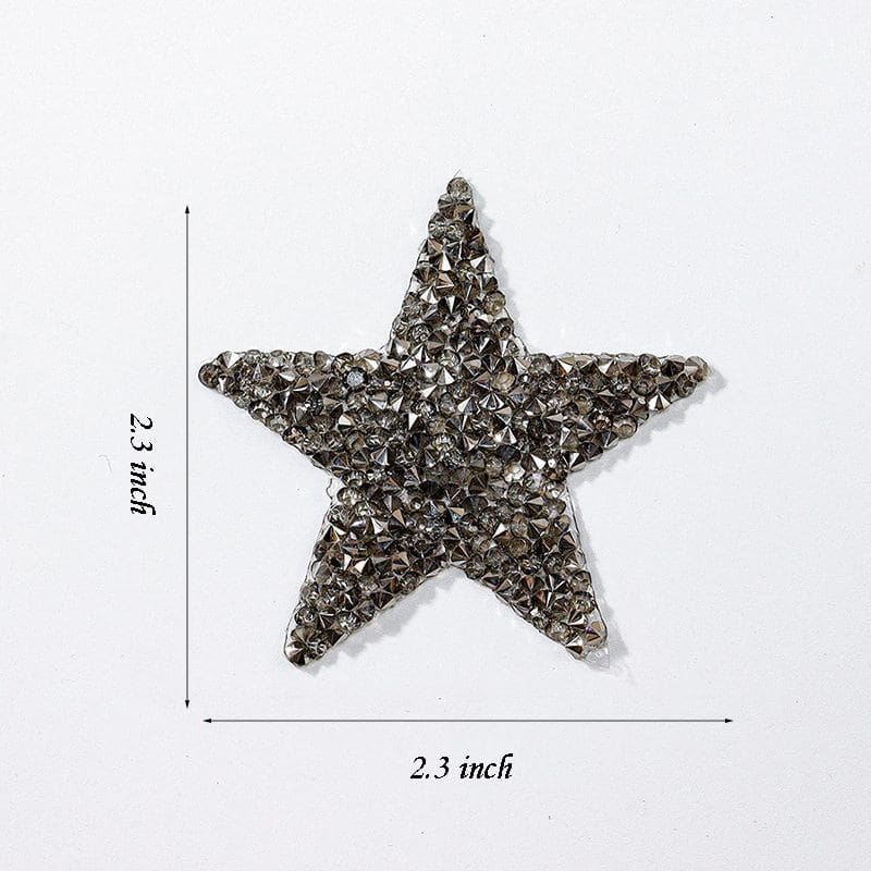 Star Rhinestone Glitter Patches