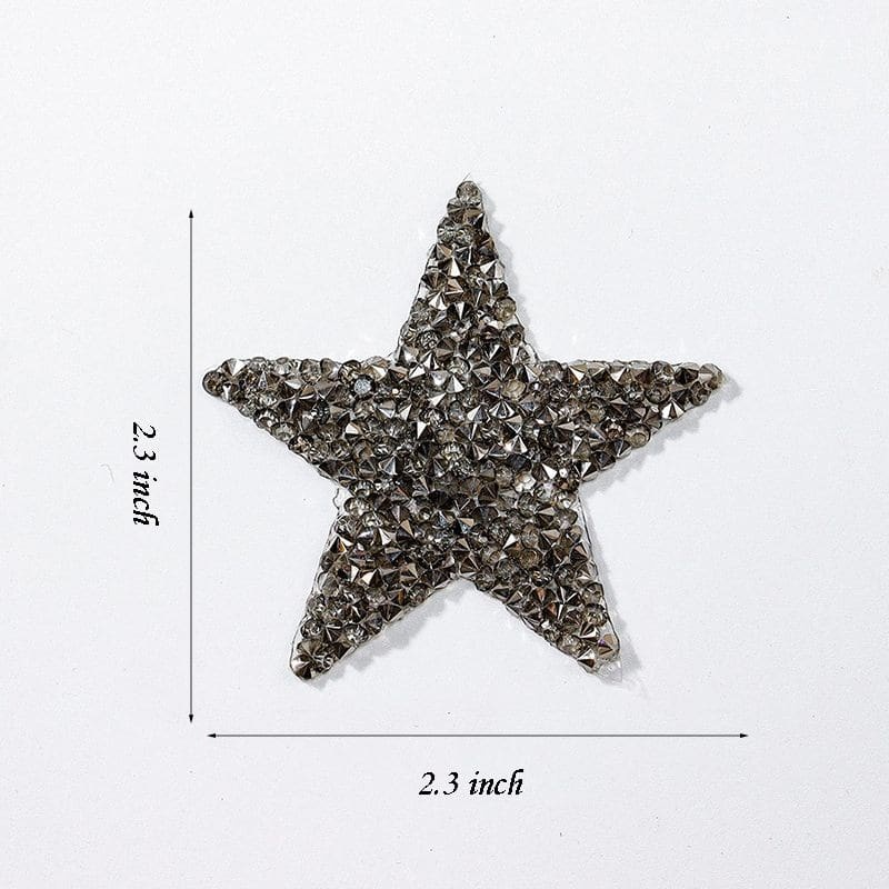 Star Rhinestone Glitter Patches