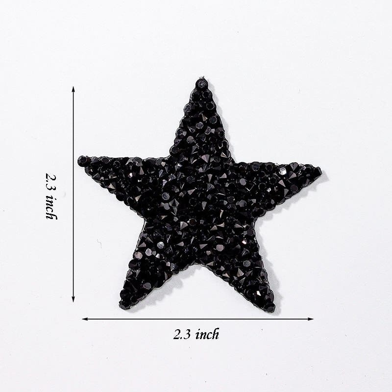 Star Rhinestone Glitter Patches