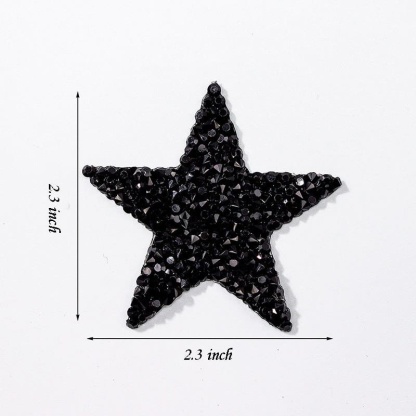 Star Rhinestone Glitter Patches