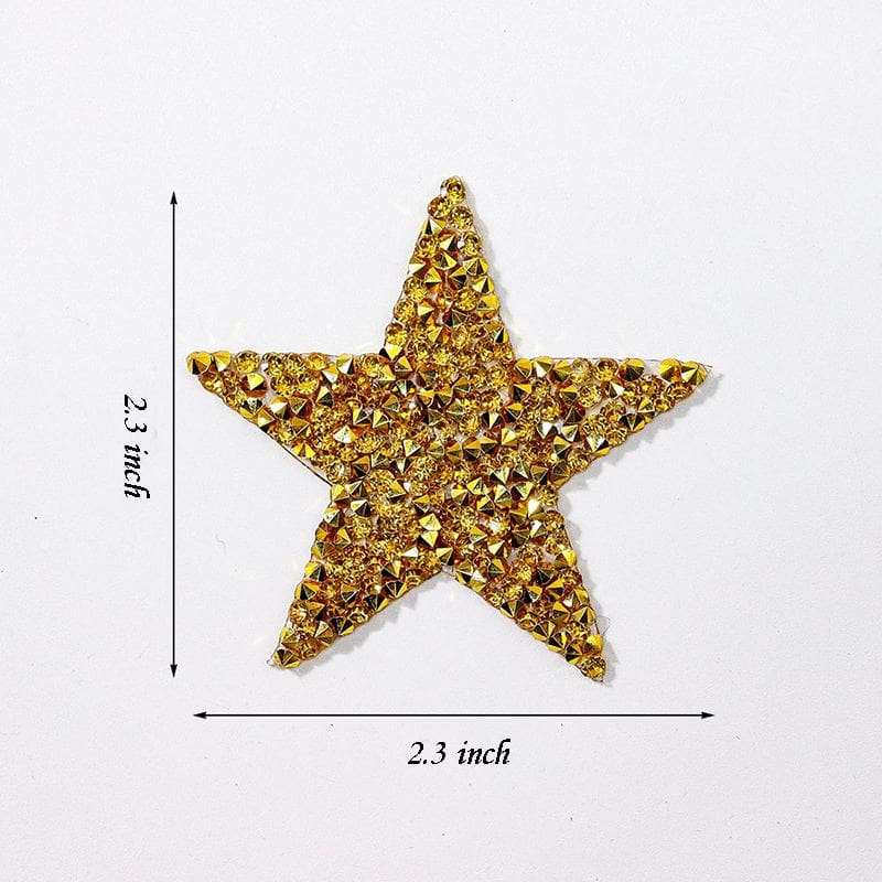 Star Rhinestone Glitter Patches