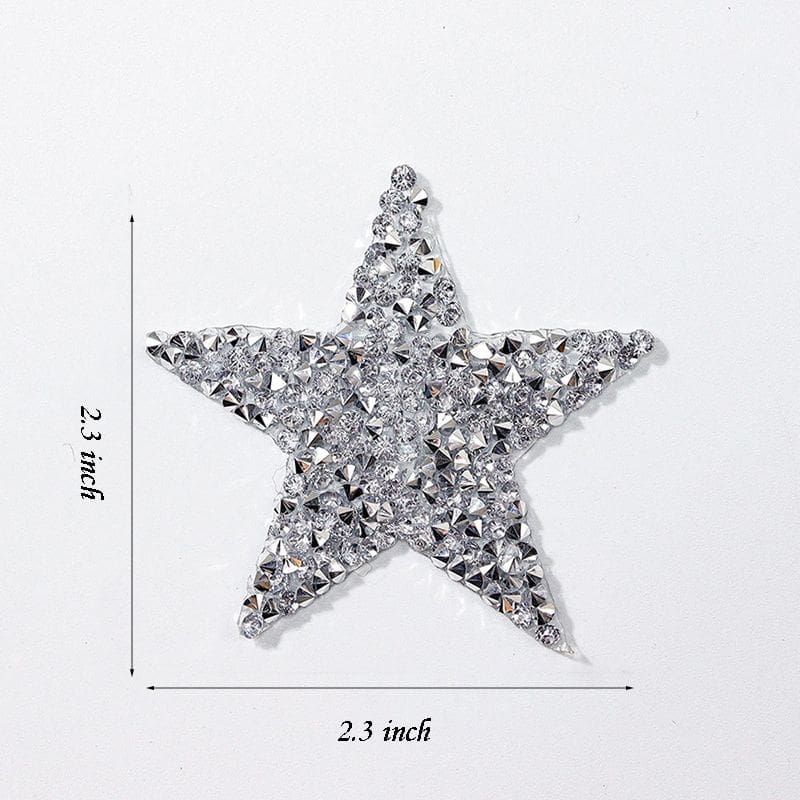 Star Rhinestone Glitter Patches