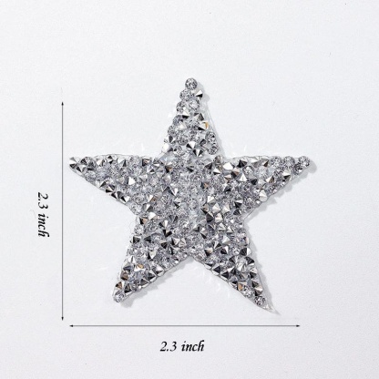 Star Rhinestone Glitter Patches