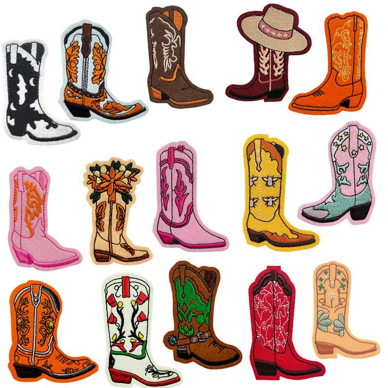 Cowgirl Boots Embroidered Patch