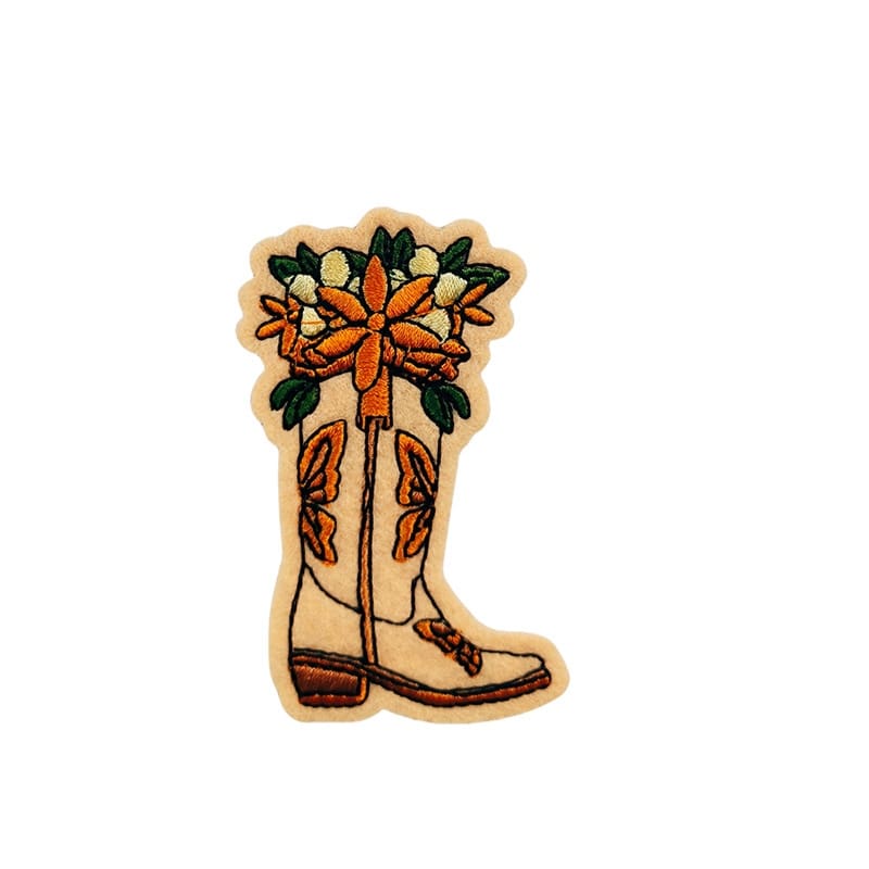 Cowgirl Boots Embroidered Patch
