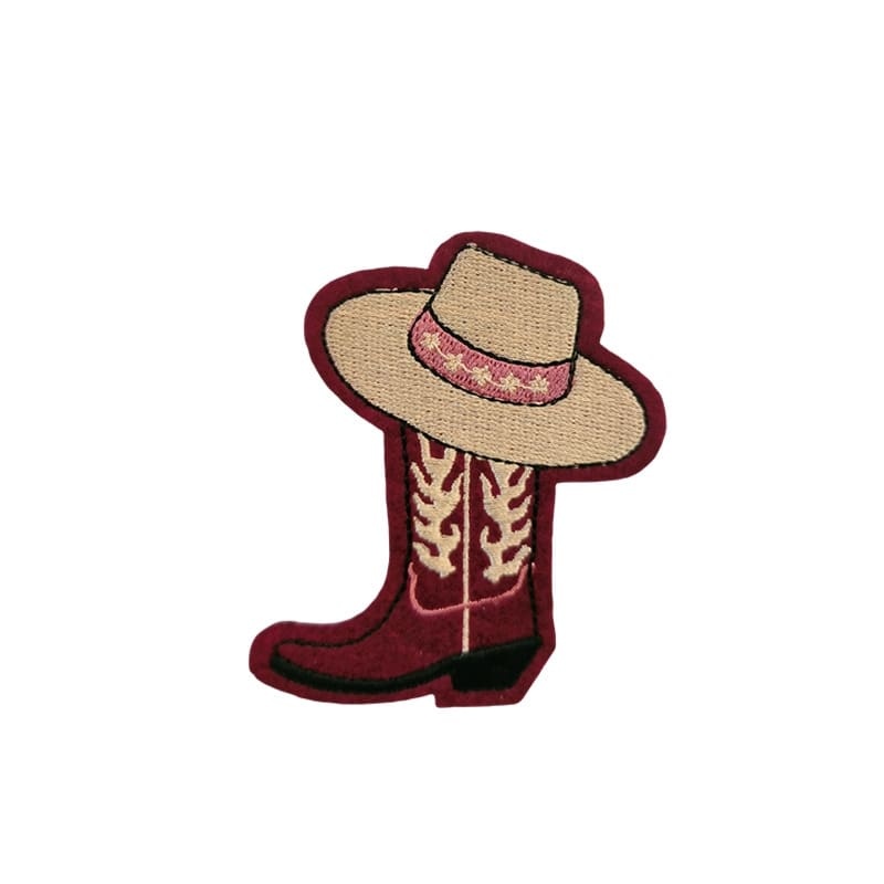 Cowgirl Boots Embroidered Patch