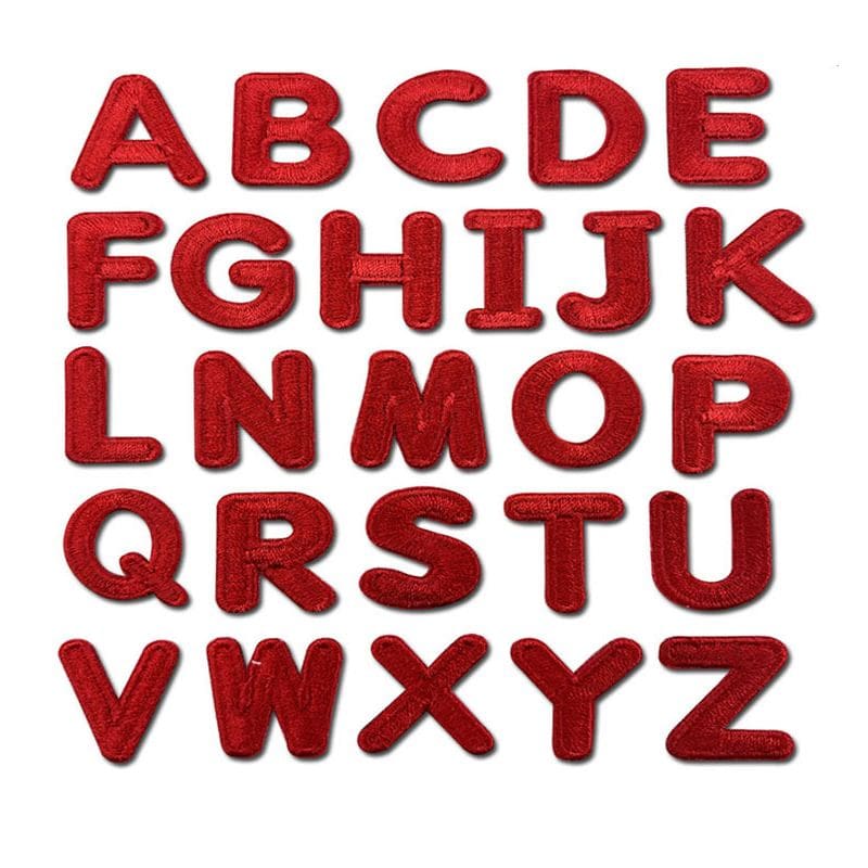 Mini Red Letter Iron On Patches