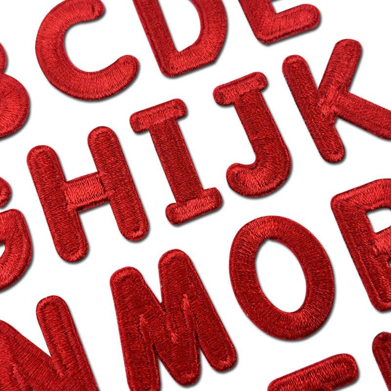 Mini Red Letter Iron On Patches