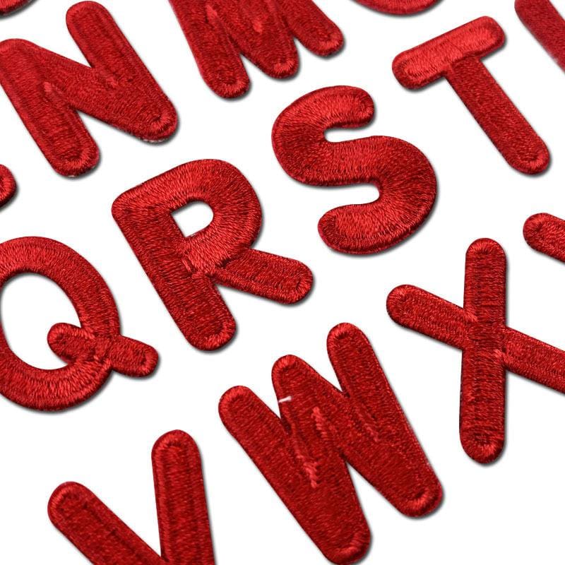 Mini Red Letter Iron On Patches