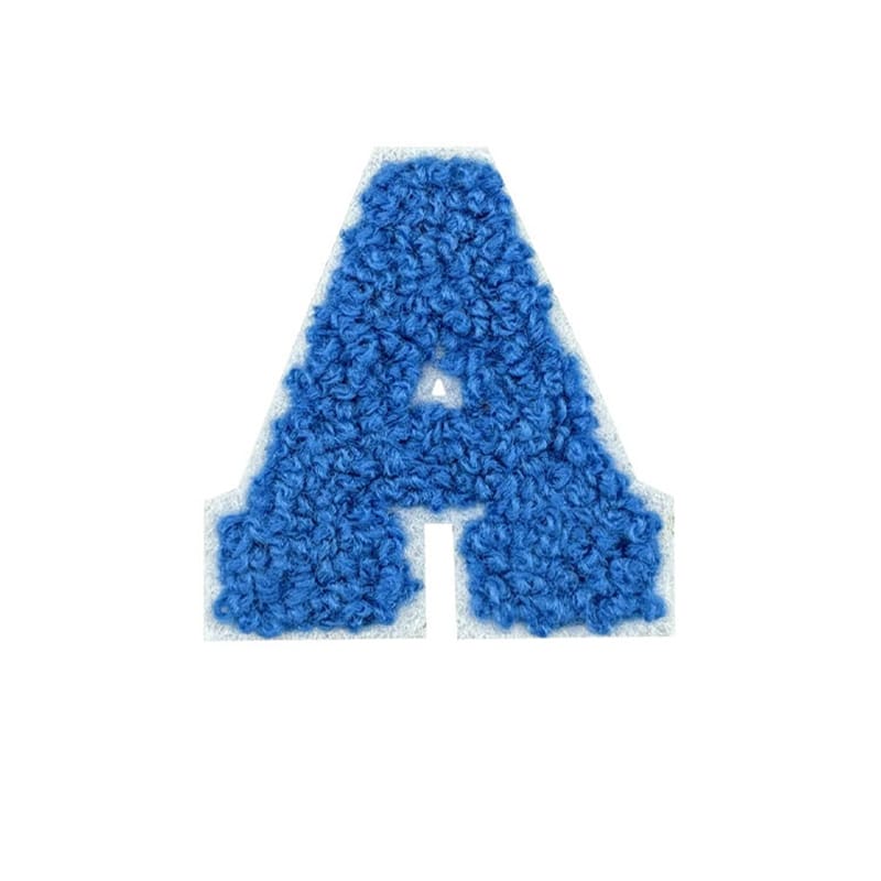 Royal Blue Chenille Letters Patch
