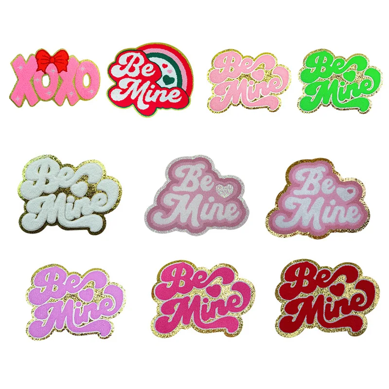 Be Mine Heart Letter Iron On Patch