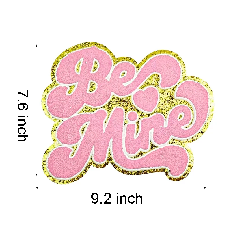 Be Mine Heart Letter Iron On Patch