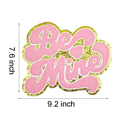 Be Mine Heart Letter Iron On Patch