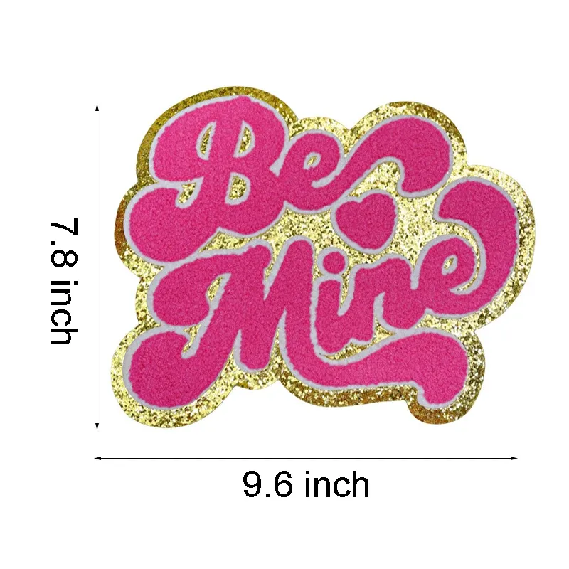 Be Mine Heart Letter Iron On Patch