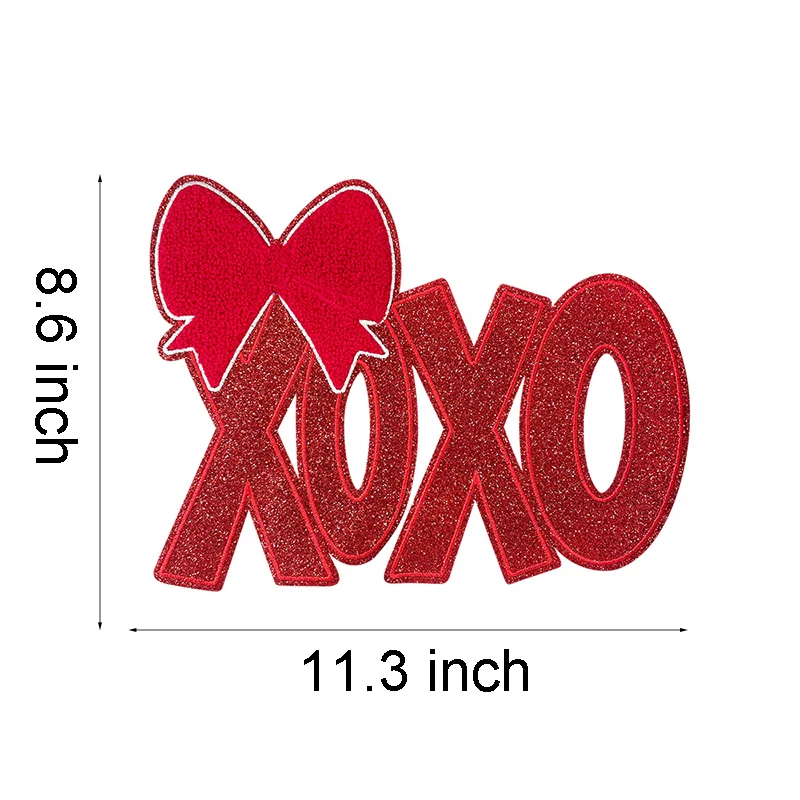 XOXO Large Letter Sequin Patches