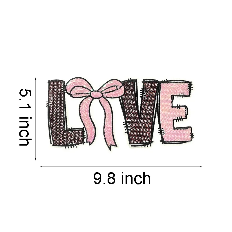 XOXO Large Letter Sequin Patches