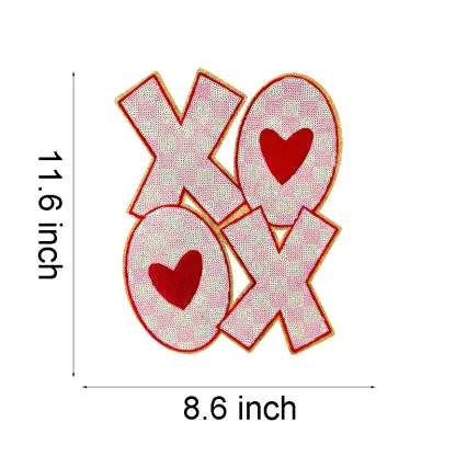 XOXO Large Letter Sequin Patches