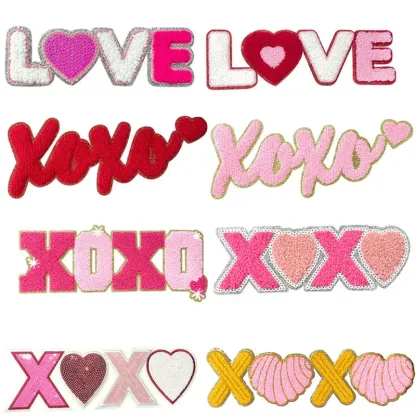 XOXO Letter Love Iron On Patches