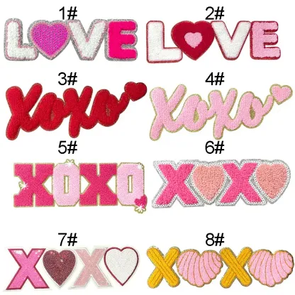 XOXO Letter Love Iron On Patches