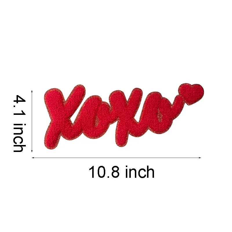 XOXO Letter Love Iron On Patches