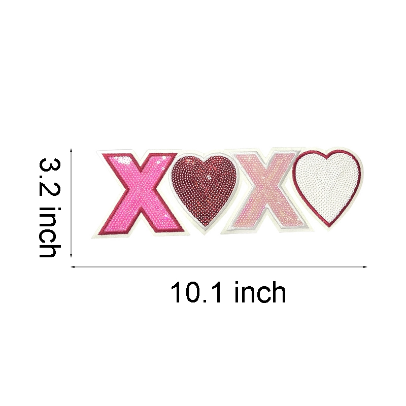 XOXO Letter Love Iron On Patches