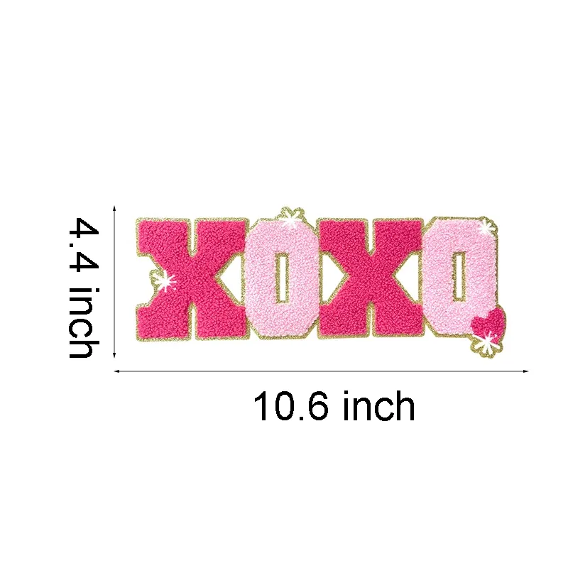 XOXO Letter Love Iron On Patches