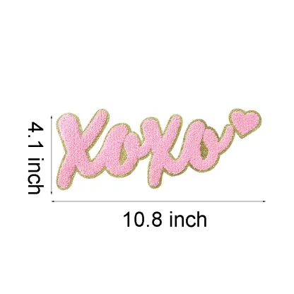 XOXO Letter Love Iron On Patches