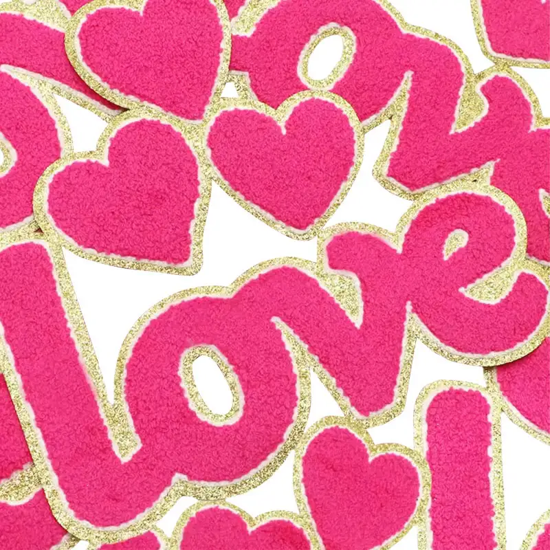 Heart Love Chenille Patches