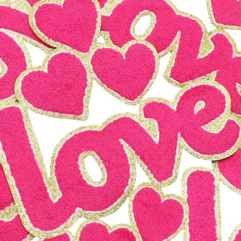 Heart Love Chenille Patches