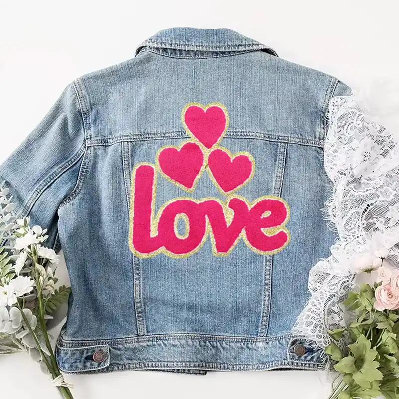 Heart Love Chenille Patches