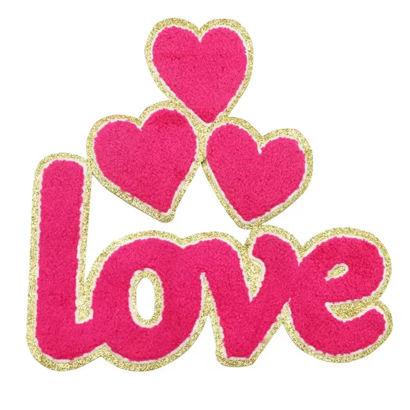 Heart Love Chenille Patches