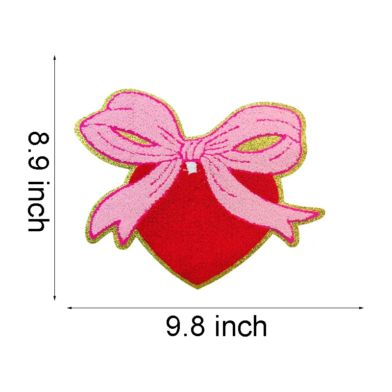 Bowknot Heart Iron On Patches