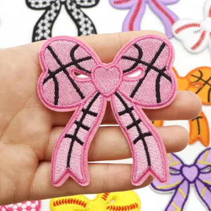 Sports Style Bow Iron On Patch