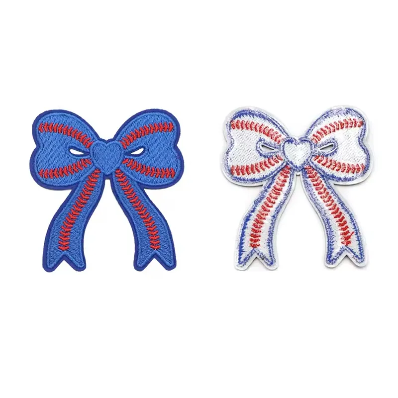 Sports Style Bow Iron On Patch