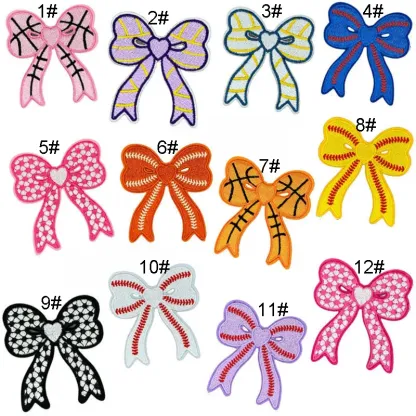 Sports Style Bow Iron On Patch