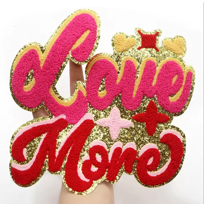 Love More Chenille Letter Patch