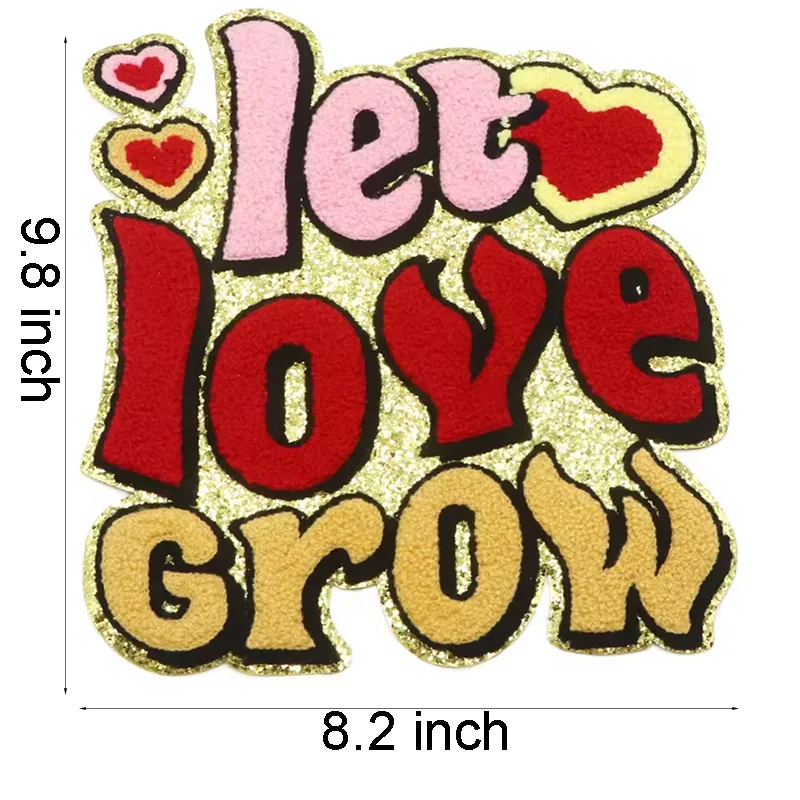 Love More Chenille Letter Patch