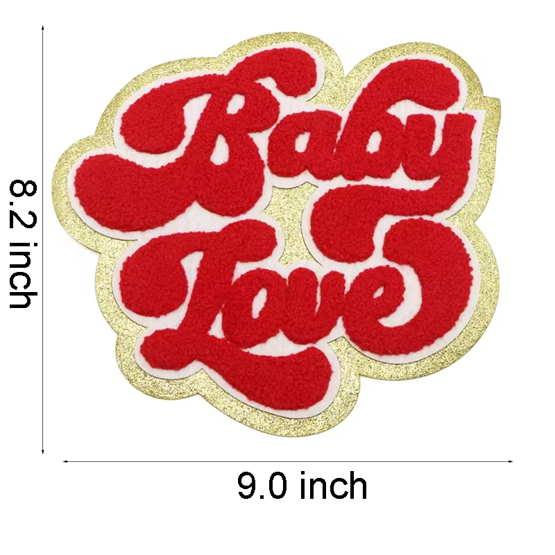 Love More Chenille Letter Patch