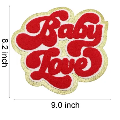 Love More Chenille Letter Patch