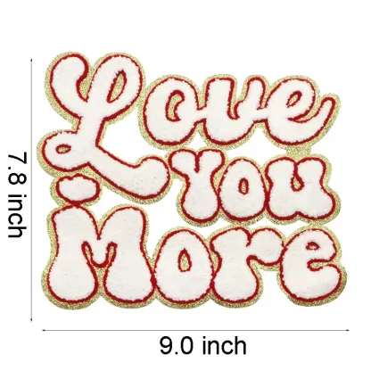 Love More Chenille Letter Patch