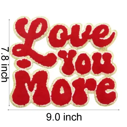 Love More Chenille Letter Patch