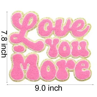Love More Chenille Letter Patch