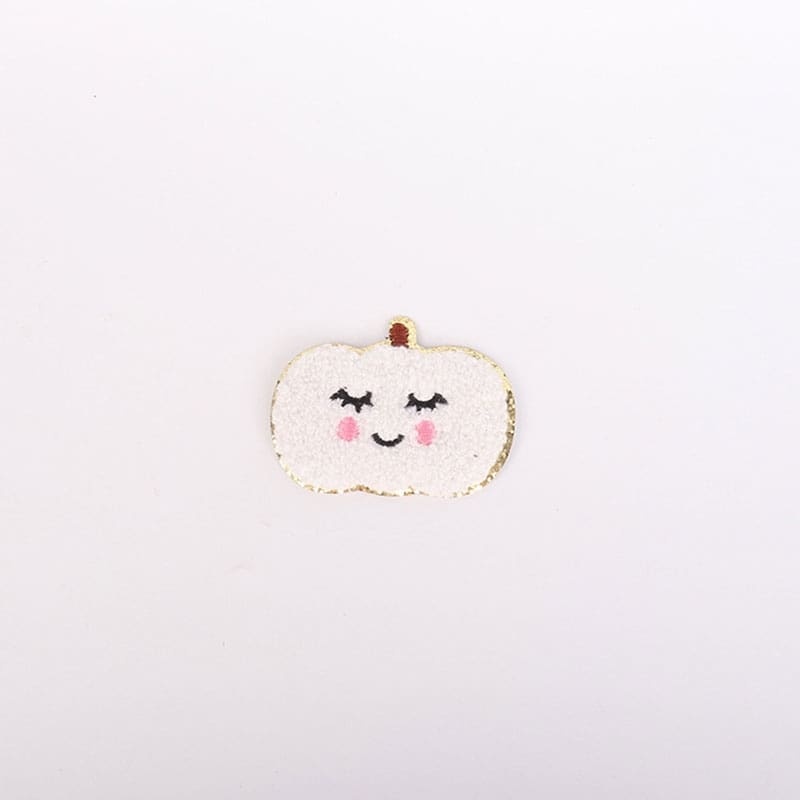 Ghost Pumpkin Iron On Patches