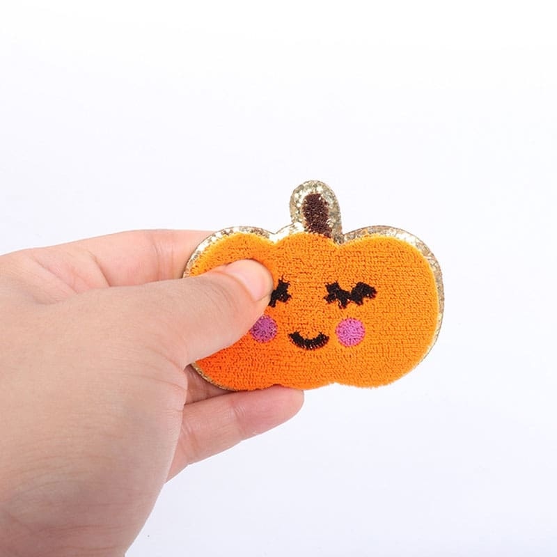 Ghost Pumpkin Iron On Patches