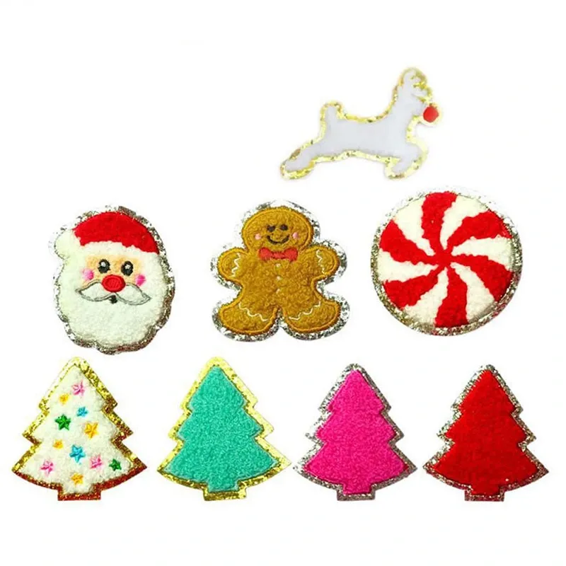 Santa Claus Elk Iron On Patches