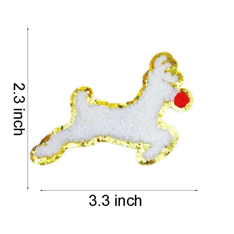 Santa Claus Elk Iron On Patches