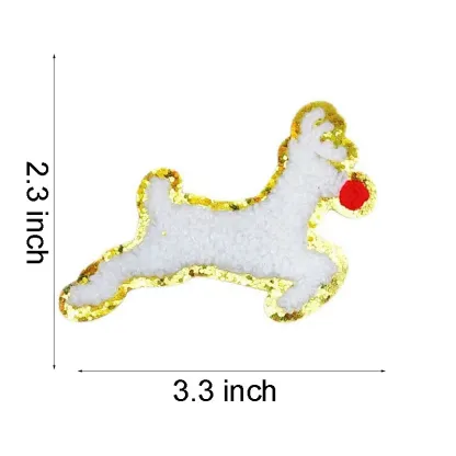 Santa Claus Elk Iron On Patches