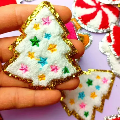 Santa Claus Elk Iron On Patches