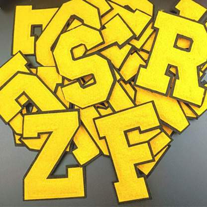 4.2 Inch Big Letter Yellow Iron On Patches