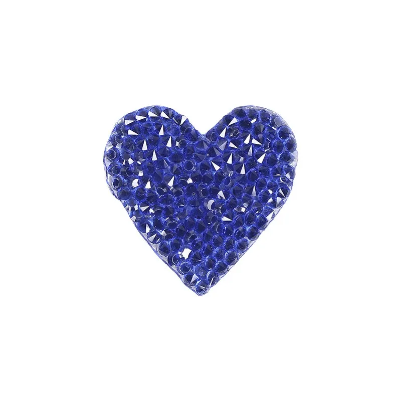 Small Rhinestone Heart Iron On Patch